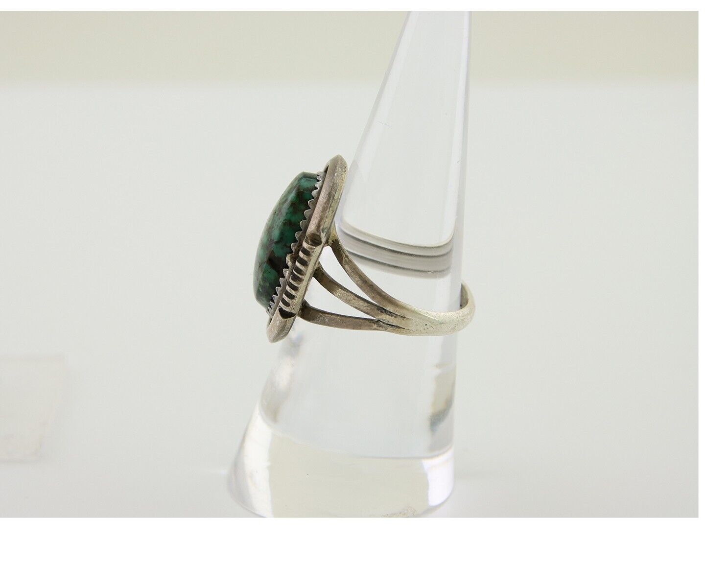 Navajo Ring 925 Silver Turquoise Artist Siged William Denetdale C.80's