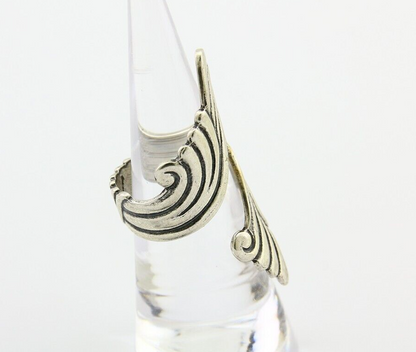 Navajo Adjustable Full Finger Ring 925 Silver Native American Size 5-9 C.80's