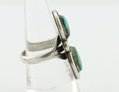 Navajo Ring 925 Silver Natural Blue Turquoise Native American Artist C.80's