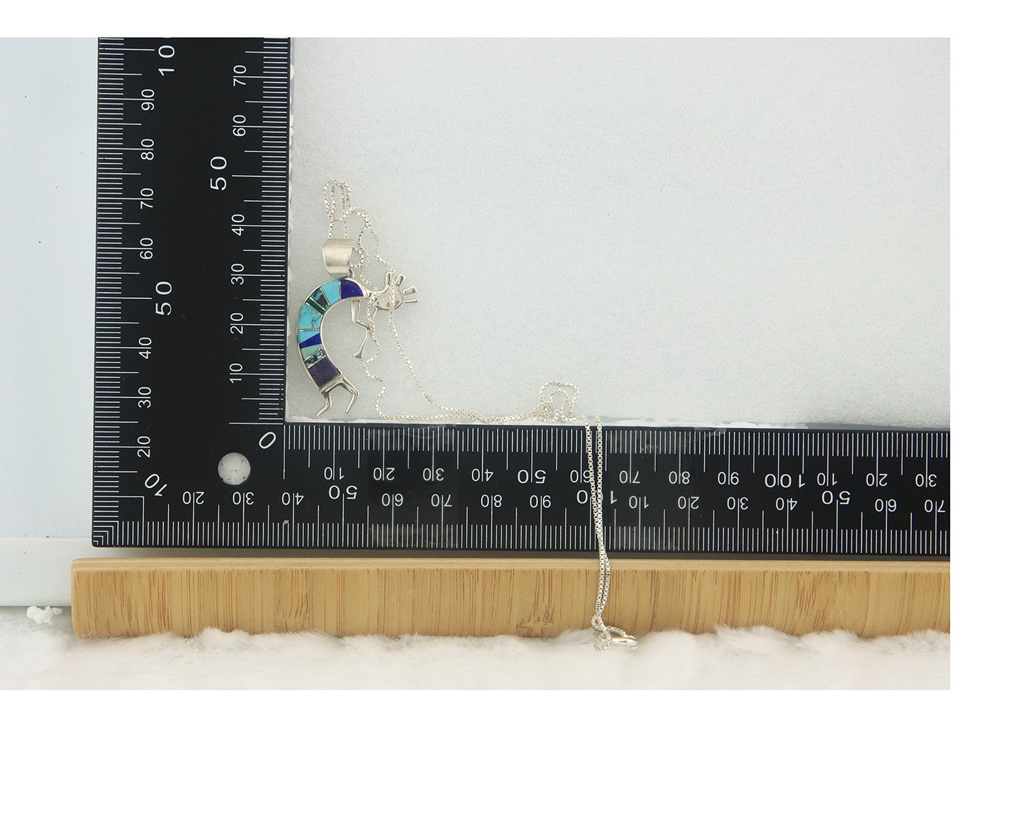 Navajo Kokopelli Necklace Sterling Silver Natural Gemstone Vintage Signed