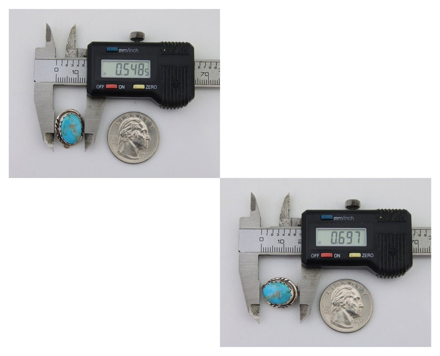 Navajo Paw Earrings 925 Silver Blue Turquoise Native American Artist C.80's