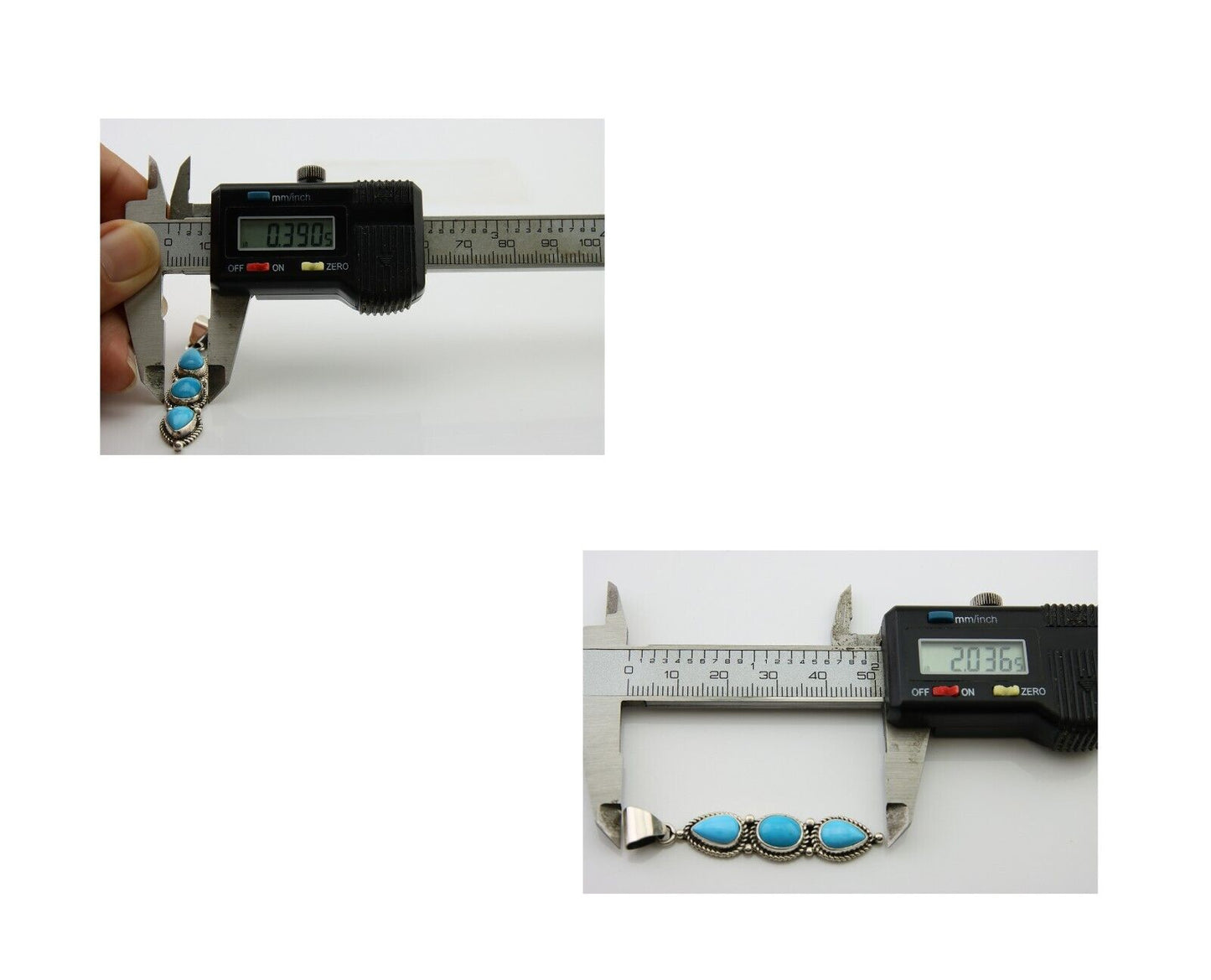 Navajo Necklace 925 Silver Natural Turquoise Artist Kathllen Chavez C.80's