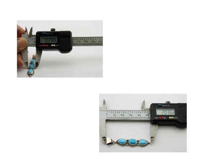 Navajo Necklace 925 Silver Natural Turquoise Artist Kathllen Chavez C.80's