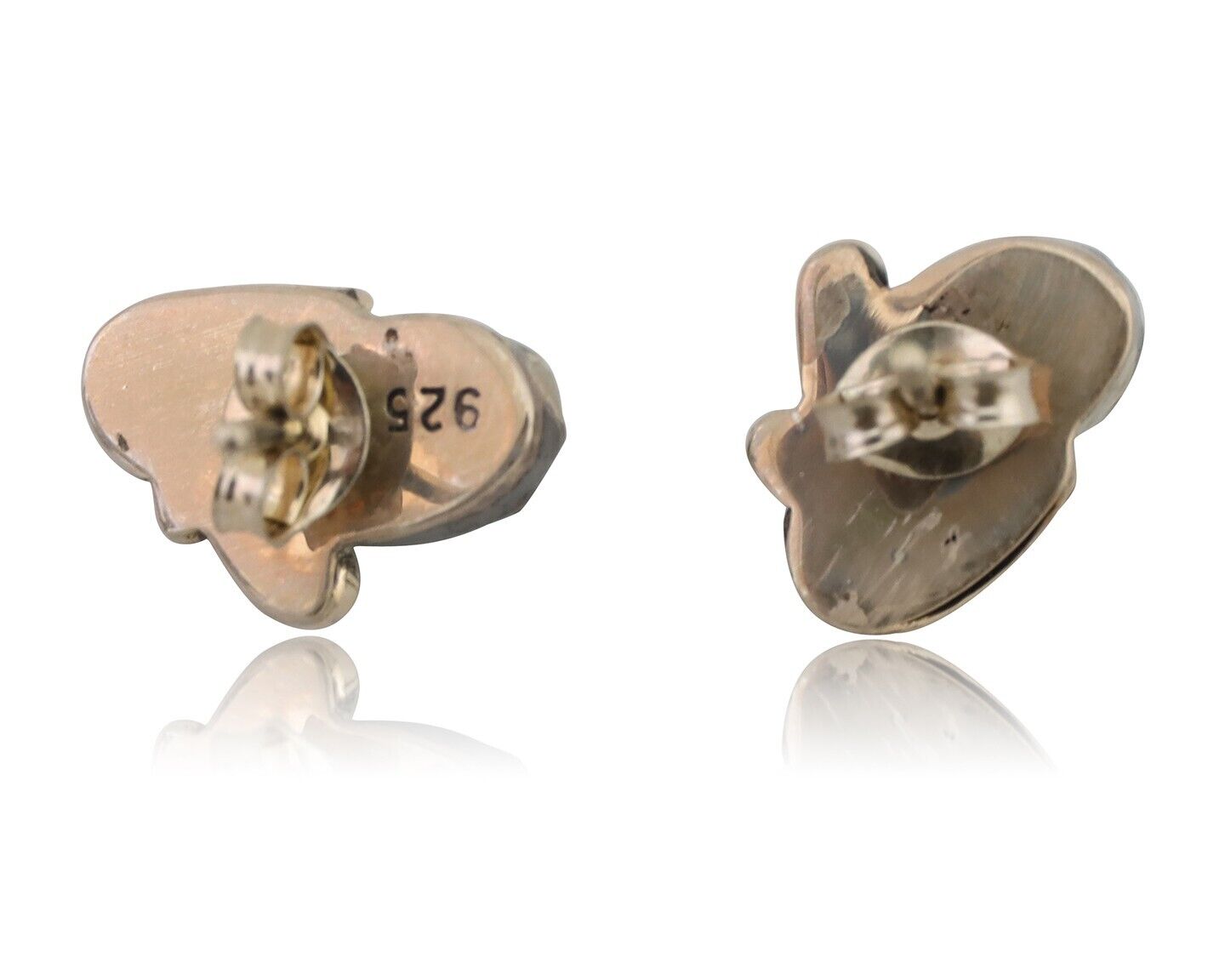 Navajo Handmade Earrings 925 Silver Natural Turquoise Native Artist C.80's