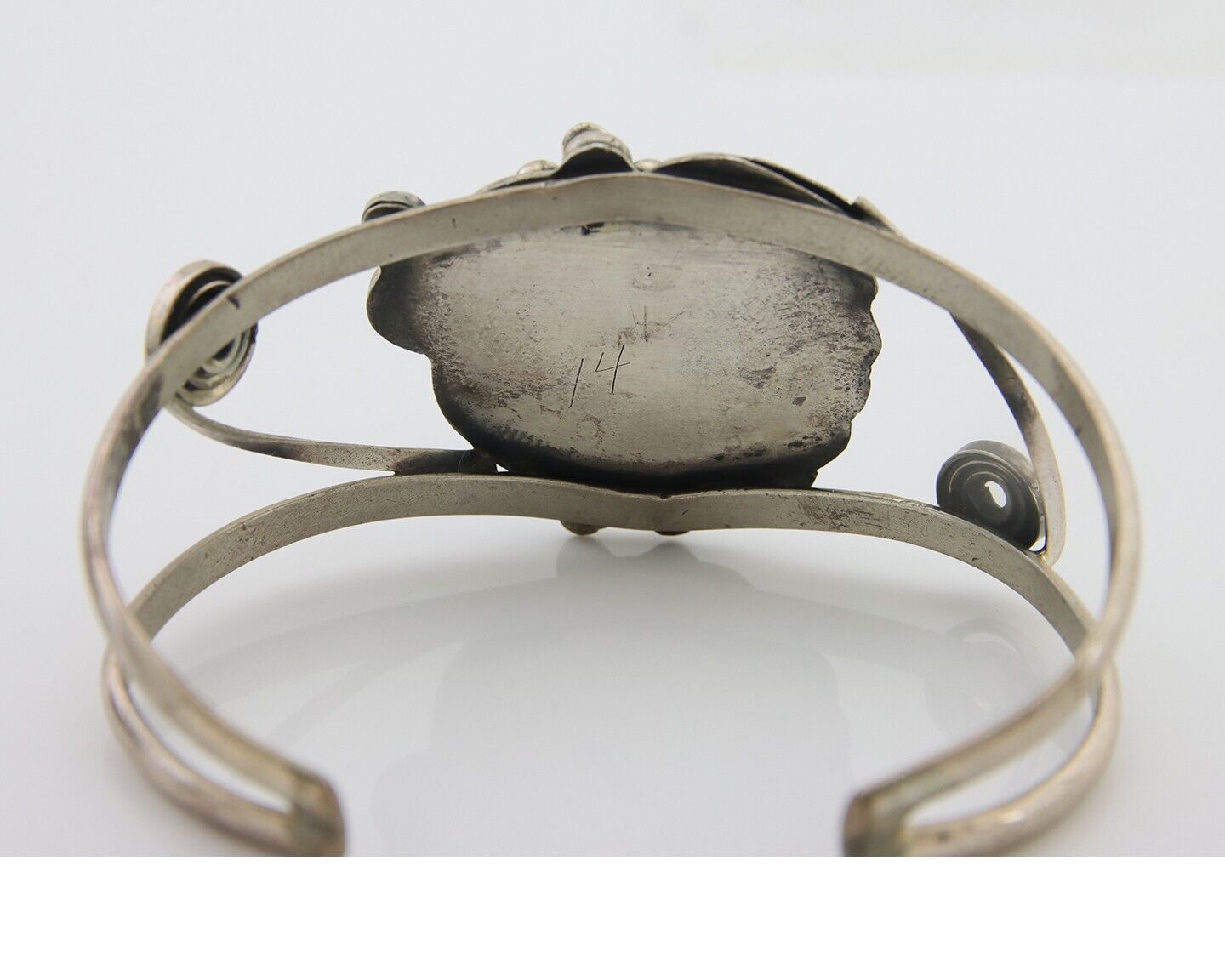 Navajo Bracelet 925 Silver Blue Turquoise Native American Artist C.80's