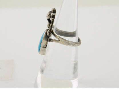 Navajo Handmade Ring 925 Silver Turquoise Native American Artist C.80's