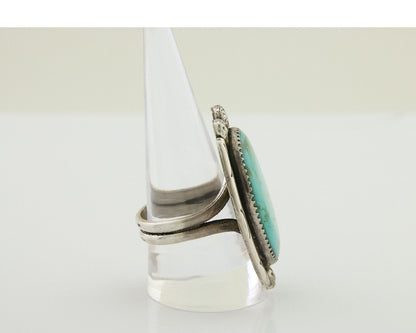 Navajo Ring 925 Silver Blue Turquoise Native American Artist C.80's
