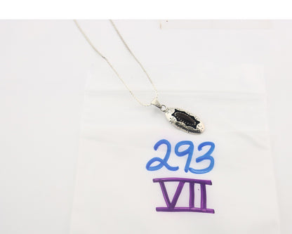 Navajo Sterling Silver Necklace Authentic Tiger Eye Sapphire Vintage Handmade