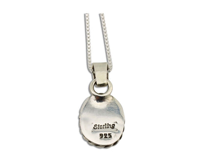 Navajo Necklace 925 Silver Natural Kingman Turquoise Native Artist C.2008