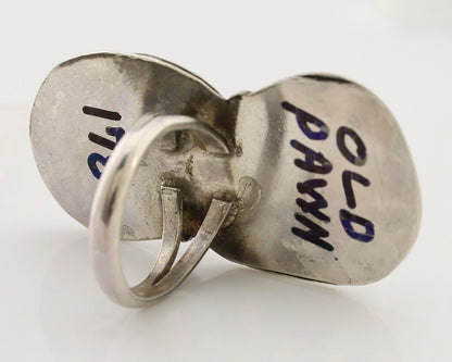 Navajo Handmade Ring 925 Silver Natural Tuquoise Native American Artist C.80's