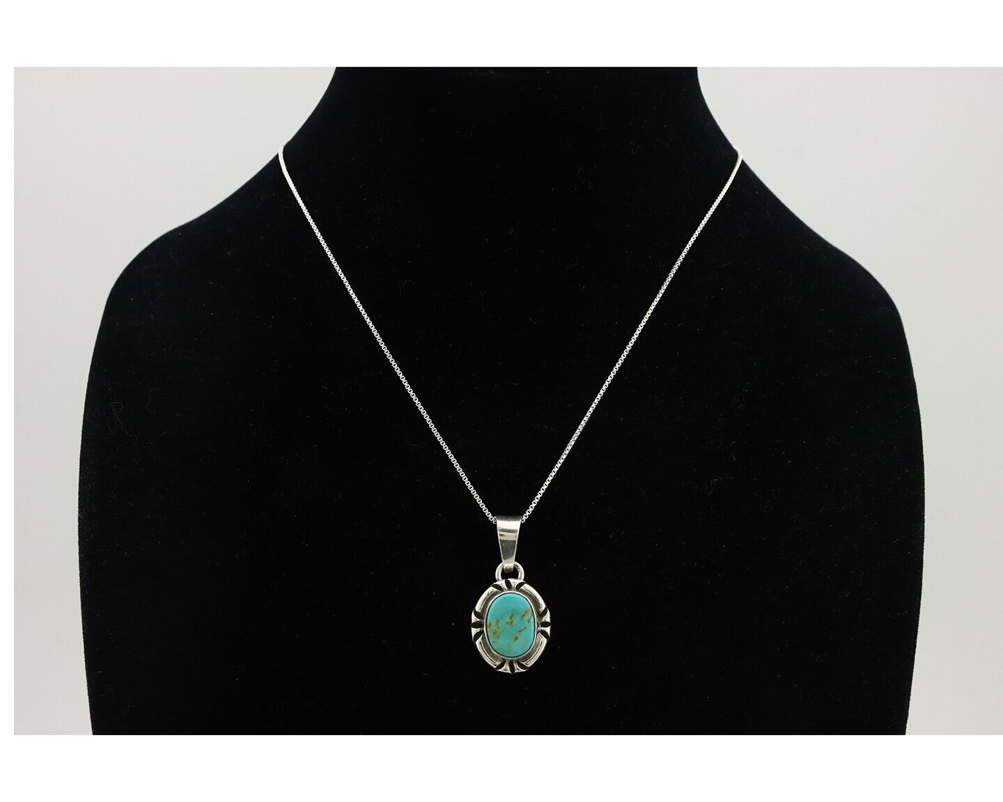 Navajo Necklace 925 Silver Arizona Turquoise Handmade Signed Gecko C.90's