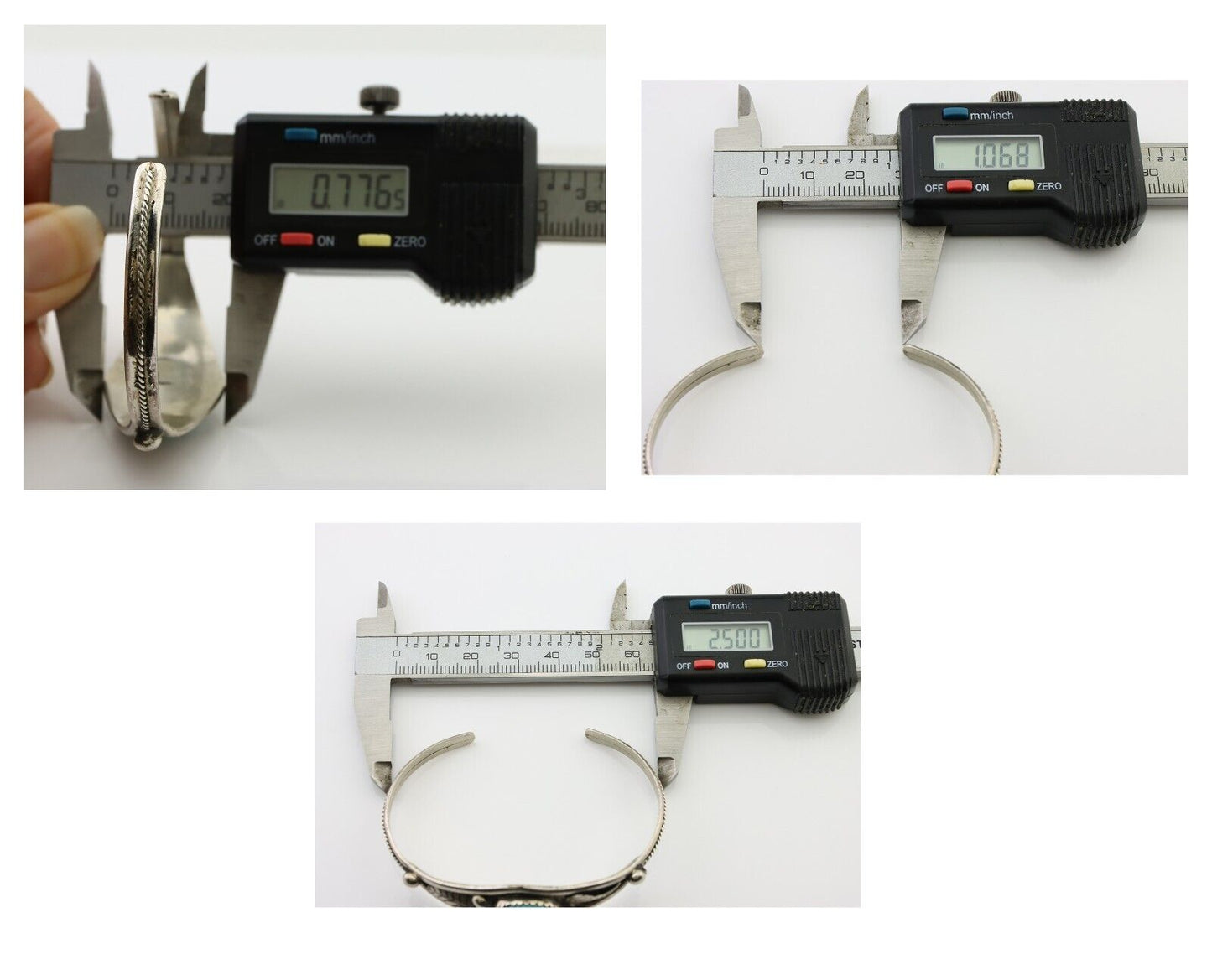 Navajo Handmade Bracelet 925 Silver Arizona Turquoise Native American C.80's