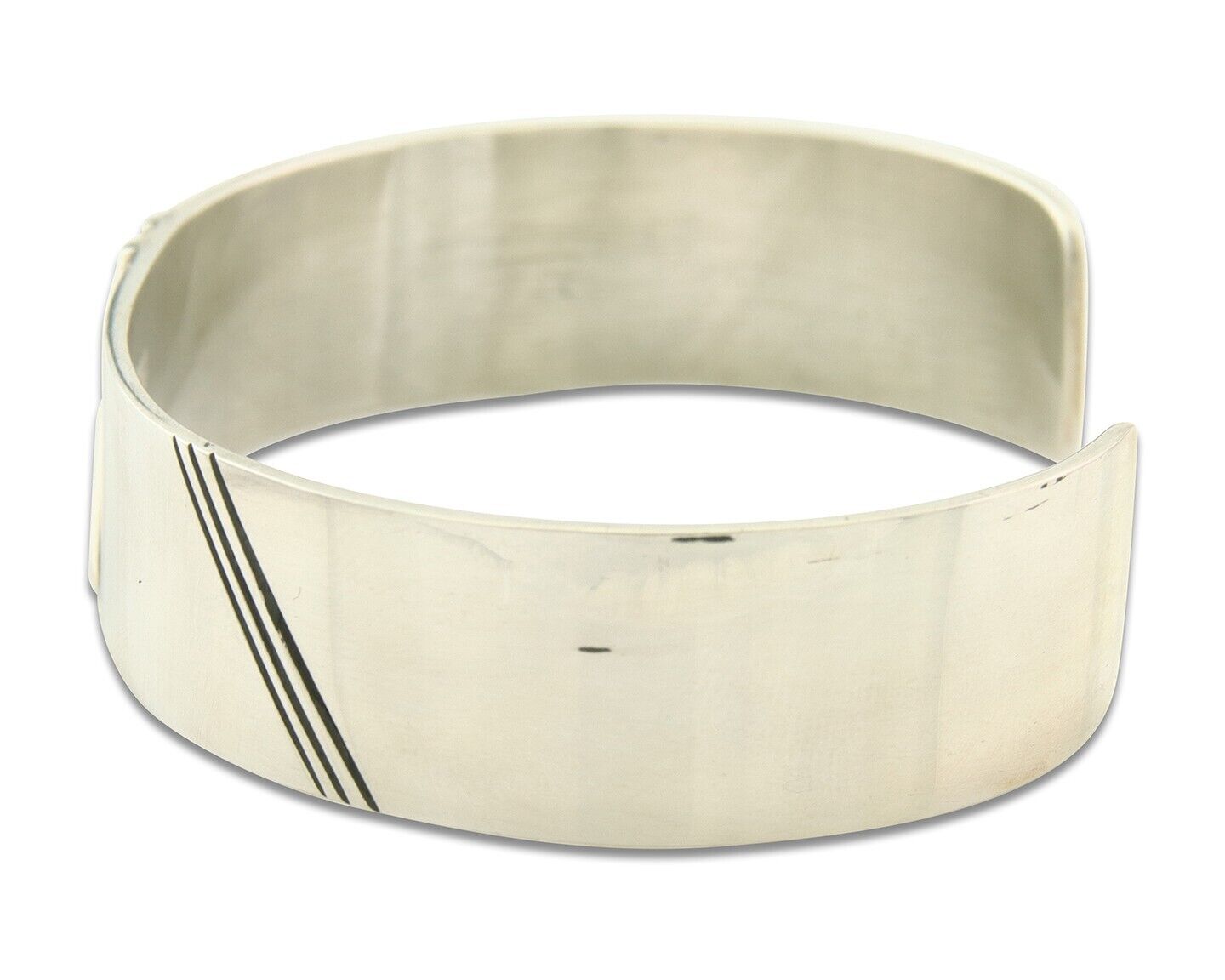 Navajo Bracelet Gold & 925 Silver Handmade 16 mm Wide Signed Thomas Singer C80s