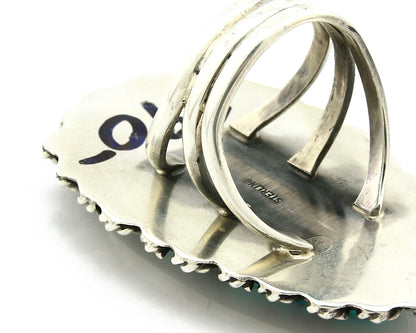 Navajo Ring .925 Silver Turquoise Mountain Artist Native American C.80's