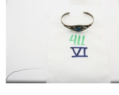 Vintage Navajo Bracelet 925 Silver Opal Handmade Signed GC 01 (The Turtle)