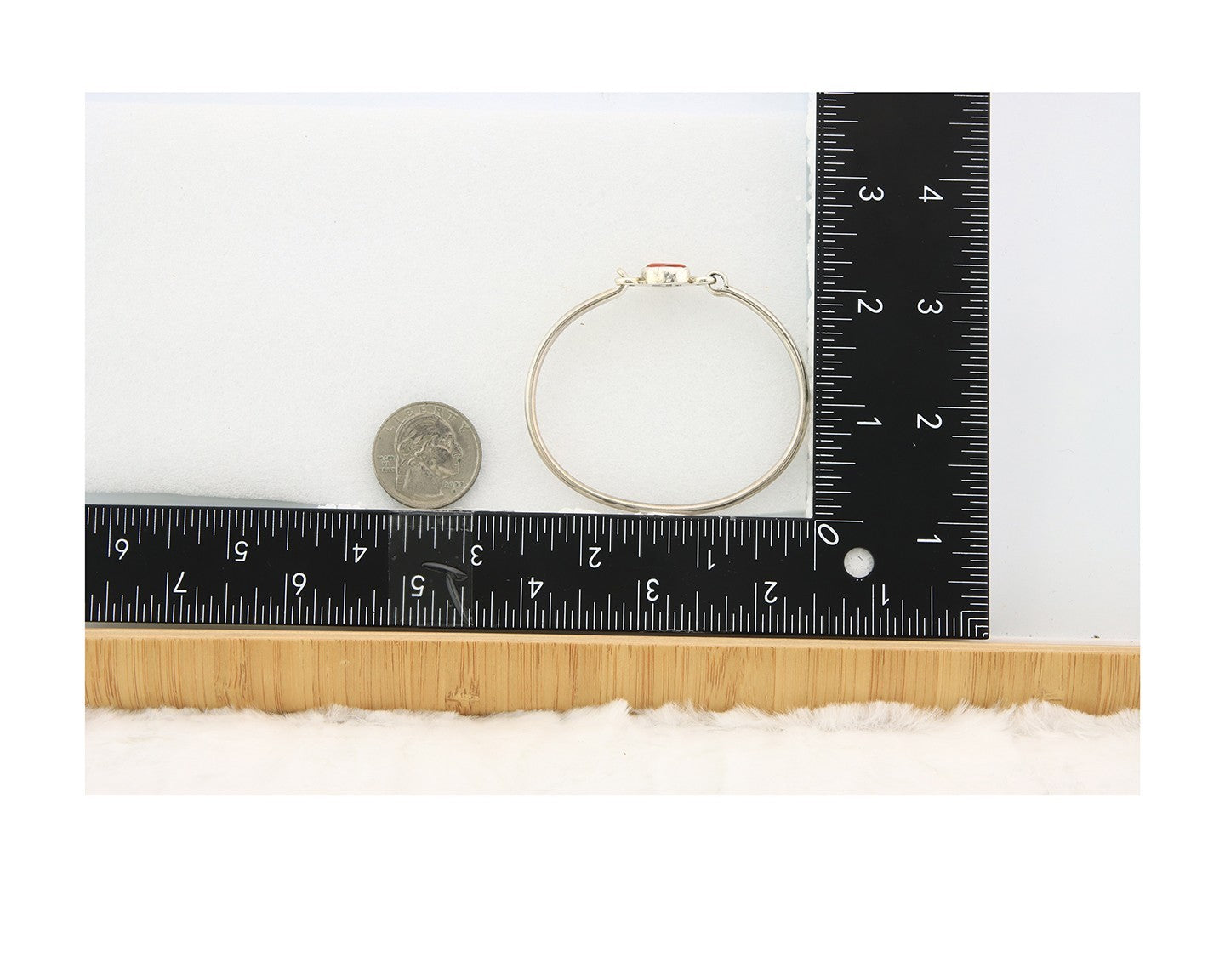 Navajo Bracelet Sterling Silver Natural Red Coral Artist Signed Sunrise