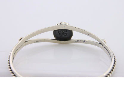 Navajo Bracelet 925 Silver Natural Turquoise Artist Signed Gecko C.80's