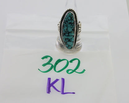 Navajo Ring 925 Silver Natural Blue Green Turquoise Fred Guerro C.80's