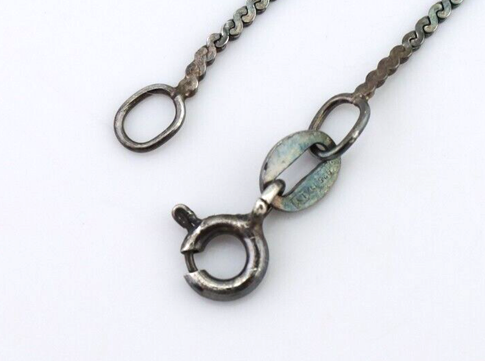 Navajo Pendant 925 Silver Natural Turquoise Signed Wayne Etsitty C.90s