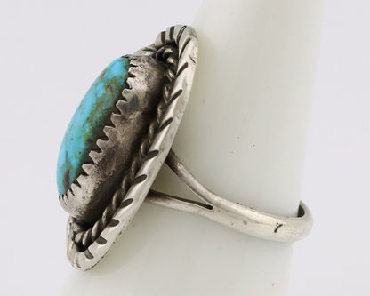 Navajo Handmade Ring 925 Silver Turquoise Native American Artist C.80's