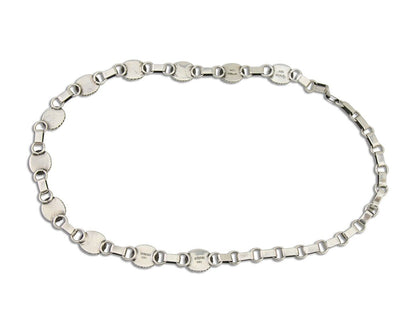 Navajo Turquoise Necklace 925 Silver Natural Blue Native American Artist C.80's