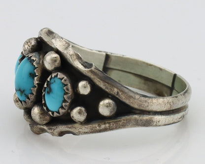 Navajo Ring 925 Silver Turquoise Artist Signed E SkyStone Creations C.80's