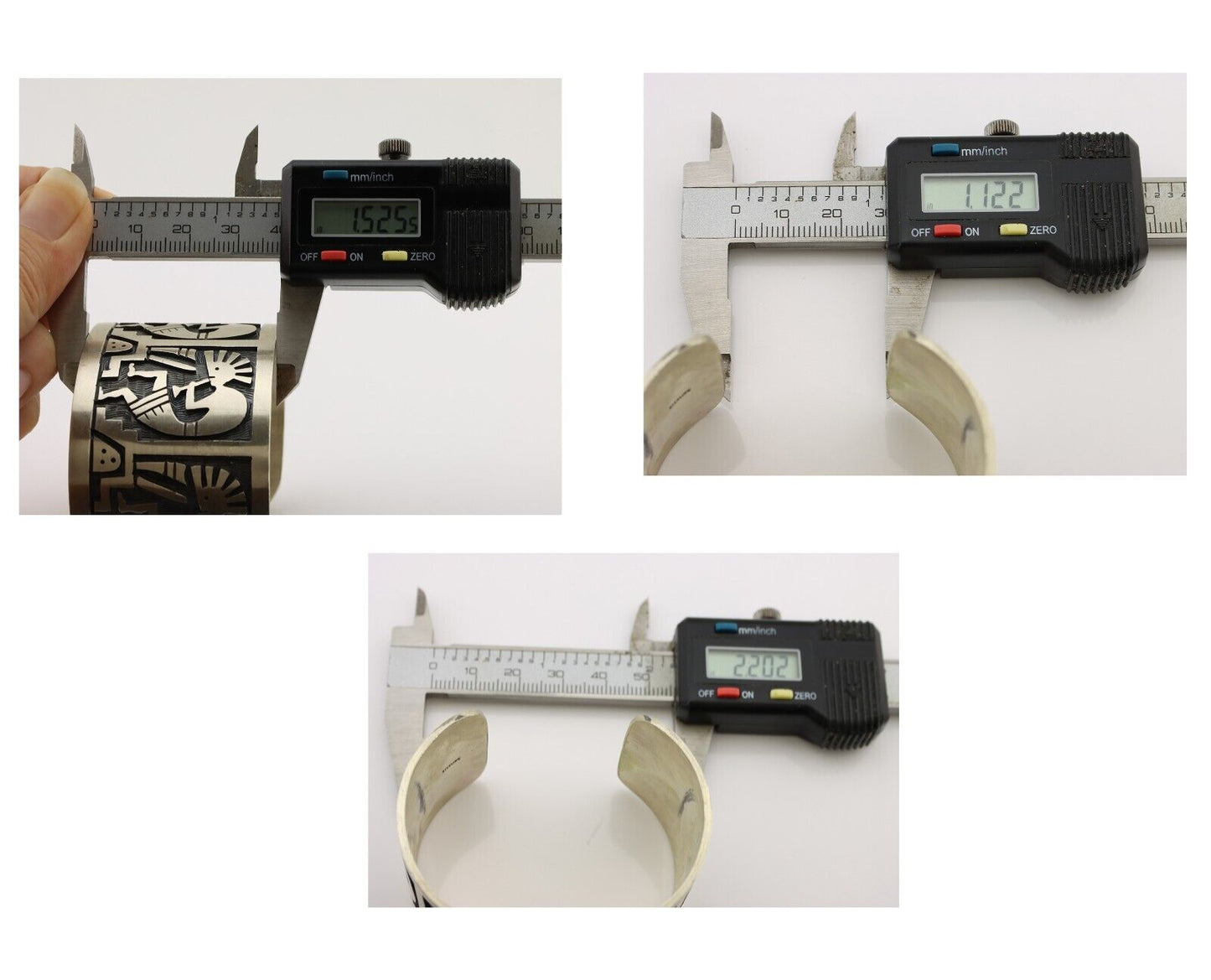 Navajo Kokopelli Bracelet 925 Silver Native American Artist Handmade C.80's