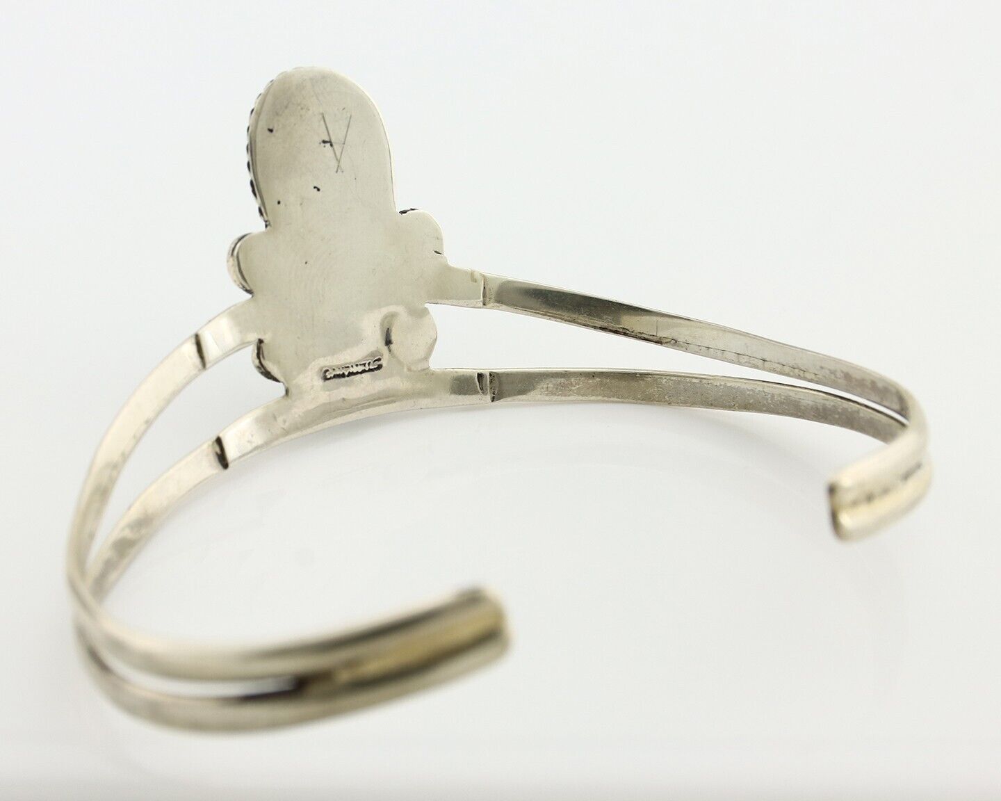 Navajo Bracelet 925 Silver Kingman Turquoise Artist Native American C.80's