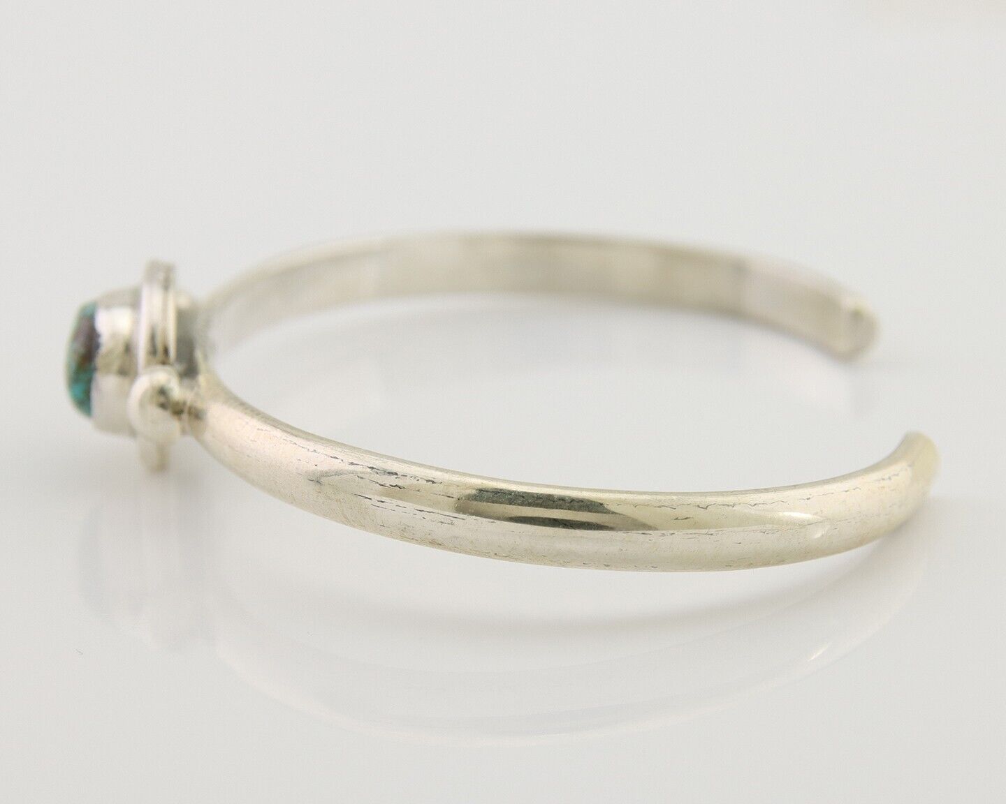 Navajo Kingman Turquoise Bracelet 925 Silver Artist Native American C.80's