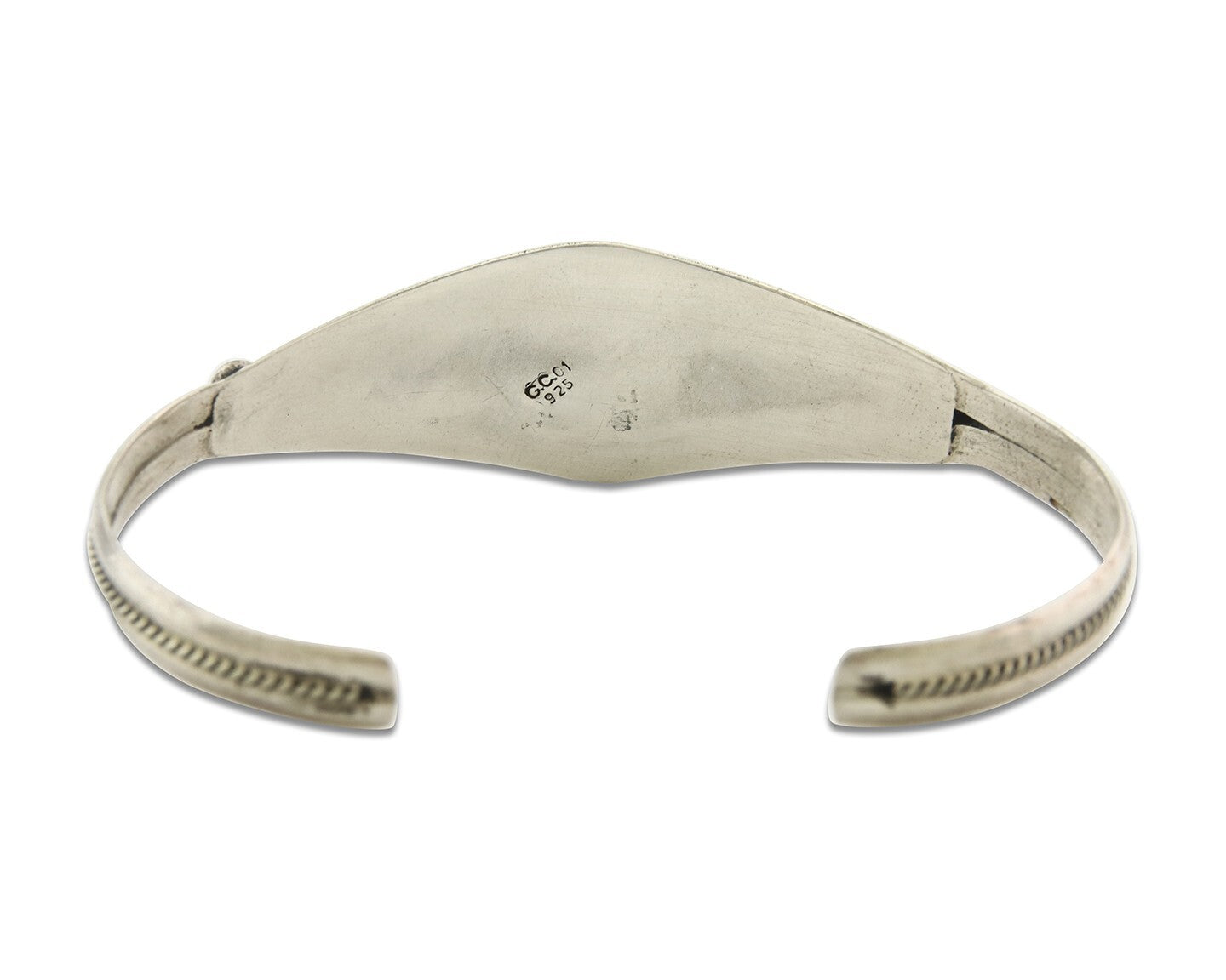 Vintage Navajo Bracelet 925 Silver Turquoise Handmade Signed GC 01 (The Turtle)