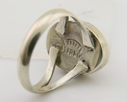 Navajo Ring 925 Sterling Silver Natural Gemstones Artist Signed Sunrise C.80's