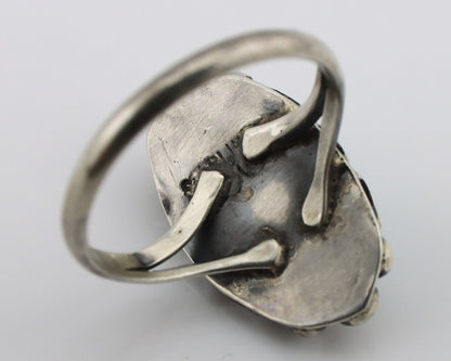 Navajo Ring 925 Silver Turquoise Artist Signed SkyStone Creations C.80's