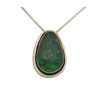 Navajo Necklace 925 Silver Natural Turquoise Artist Signed Doug Zachary C.80's