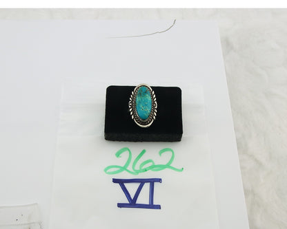 Vintage Navajo Ring 925 Sterling Silver Authentic Turquoise Handmade Size 6.75
