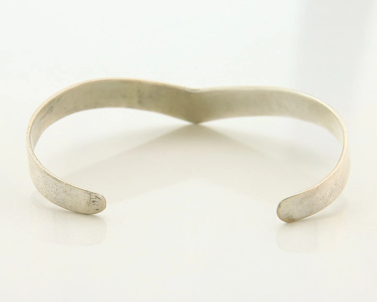 Navajo Cuff Bracelet 925 Sterling Silver Vintage Handmade Signed RainCloud