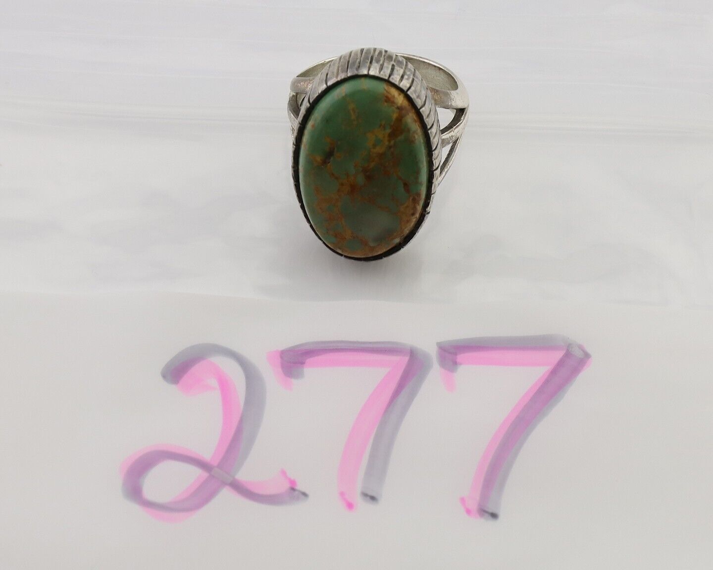 Navajo Handmade Ring 925 Silver Turquoise Signed Native American C.80's