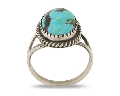 Navajo Handmade Ring 925 Silver Turquoise Native American Artist C.80's