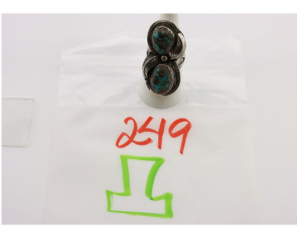 Zuni Ring .925 Silver Natural Blue Turquoise Artist Signed Platoro FNE C.80's