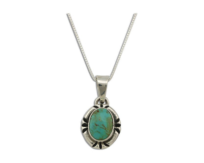 Navajo Necklace 925 Silver Arizona Turquoise Handmade Signed Gecko C.90's