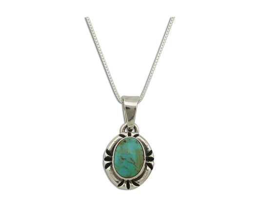 Navajo Necklace 925 Silver Arizona Turquoise Handmade Signed Gecko C.90's