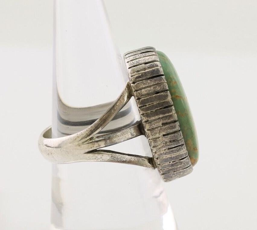 Navajo Handmade Ring 925 Silver Turquoise Signed Native American C.80's