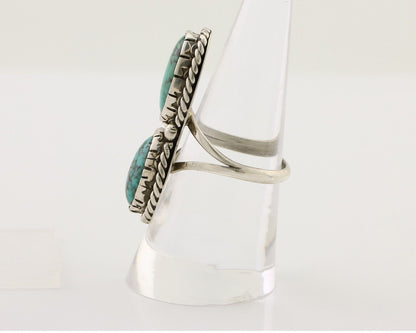 Navajo Handmade Ring 925 Silver Natural Tuquoise Artist Signed B Yazzie C.80's