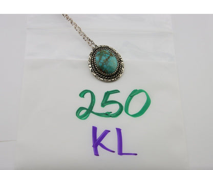 Navajo Necklace 925 Silver Natural Turquoise Native American Artist C.80's