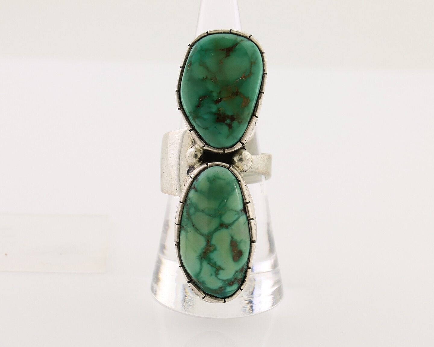 Navajo Handmade Ring 925 Silver Damele Tuquoise Artist Signed M Guerro C.80's