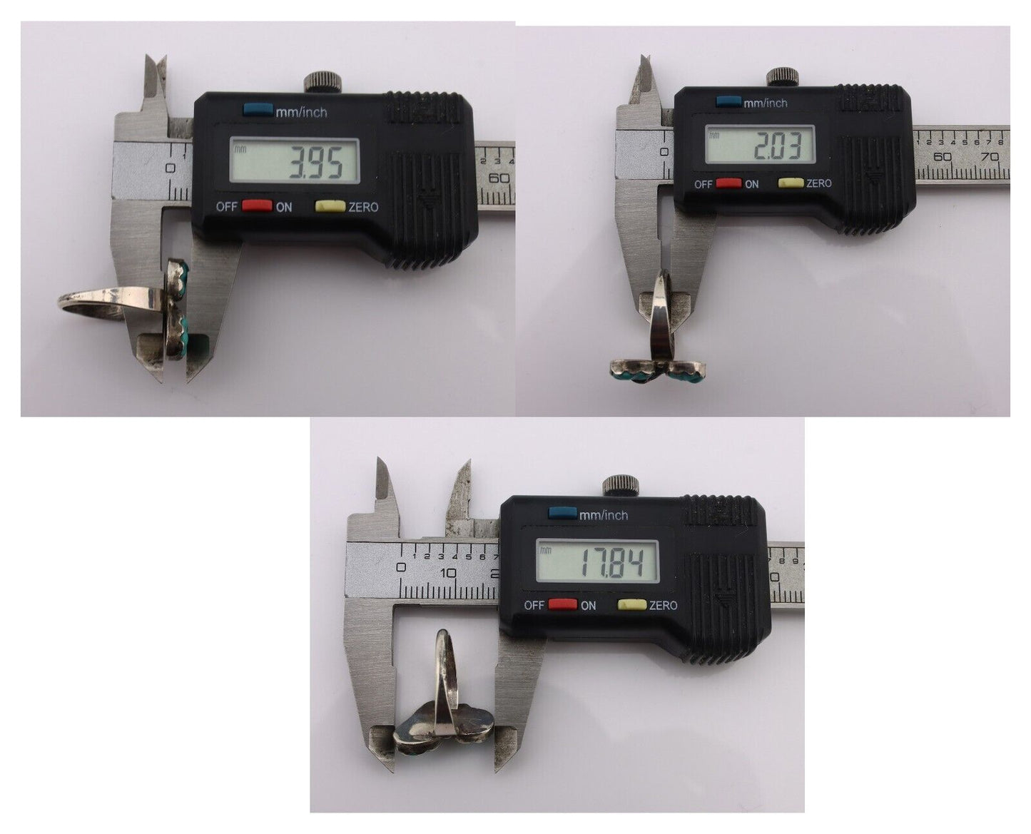 Zuni Handmade Ring 925 Silver Kingman Turquoise Native Artist C.80's