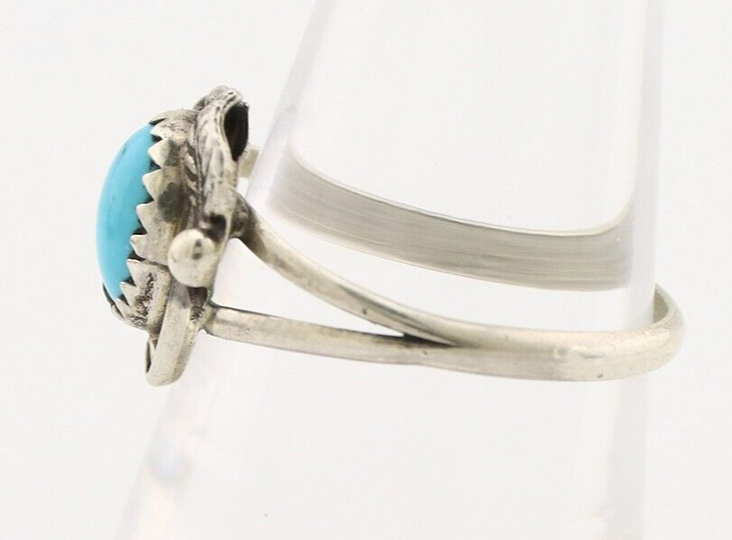 Navajo Ring 925 Silver Turquoise Artist Signed SkyStone Creations C.80's