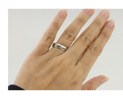 Navajo Hand Stamped Band 925 Silver 5.0 mm Signed Larry Chavez Size 6.25 C.80's