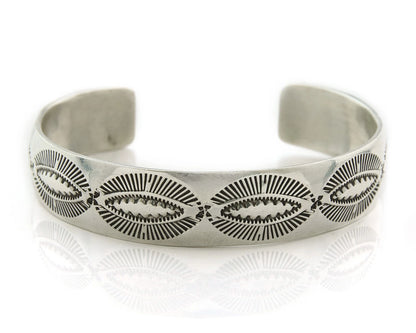 Navajo Cuff Bracelet 925 Sterling Silver Vintage Heavy Hand Stamped