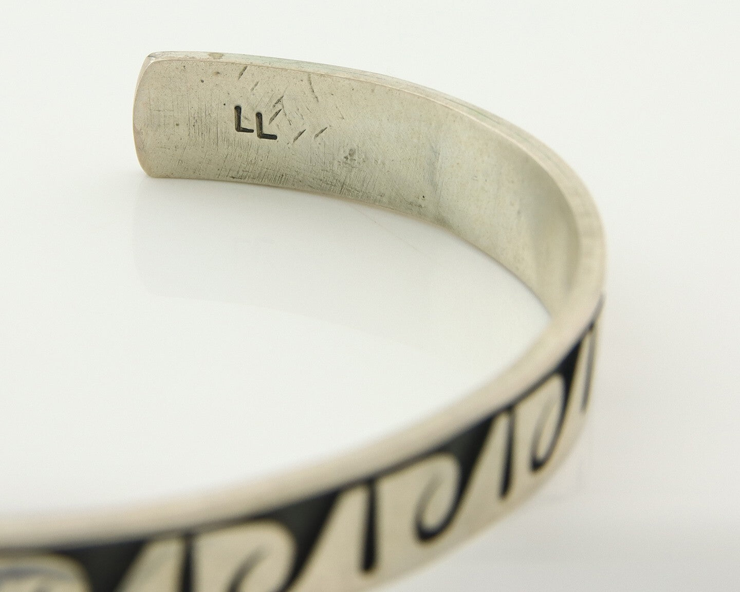 Vintage Hopi Bracelet 925 Silver Signed Linette Laiwakete Authentic Traditional