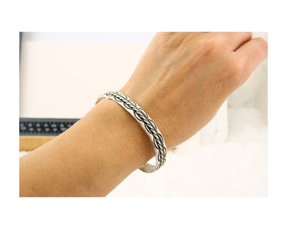 Men Navajo Bracelet 925 Silver Handmade Artist Signed C Montoya C.80s